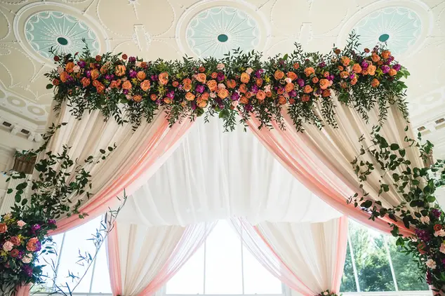 Vibrant colors of an Indian wedding designed by Floral Wonders