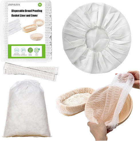 100Pcs Disposable Banneton Liner & Bread Proofing Basket Liners - Non-Stick Ela
