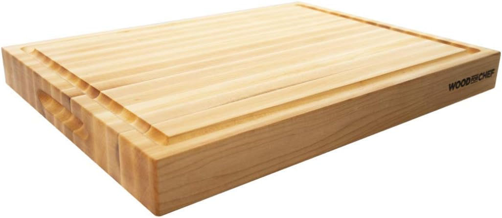 Medium Wood Cutting Board from Canadian Maple - A Reversible Butcher Block That