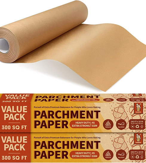 Katbite 15in x 242ft, 300 Sq.Ft Value Pack Parchment Paper Roll for Baking, Par