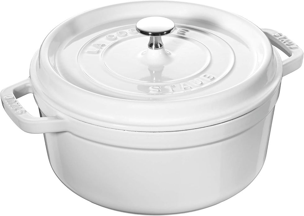 Thumbnail: STAUB Cast Iron 7-qt Round Cocotte, Serves 7-8, Turquoise