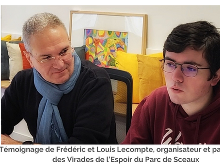 Témoignage de Frédéric et Louis Lecompte, organisateur et participants des Virades de l’Espoir