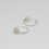 Thumbnail: Silver Hoop Earrings with Ball Charm