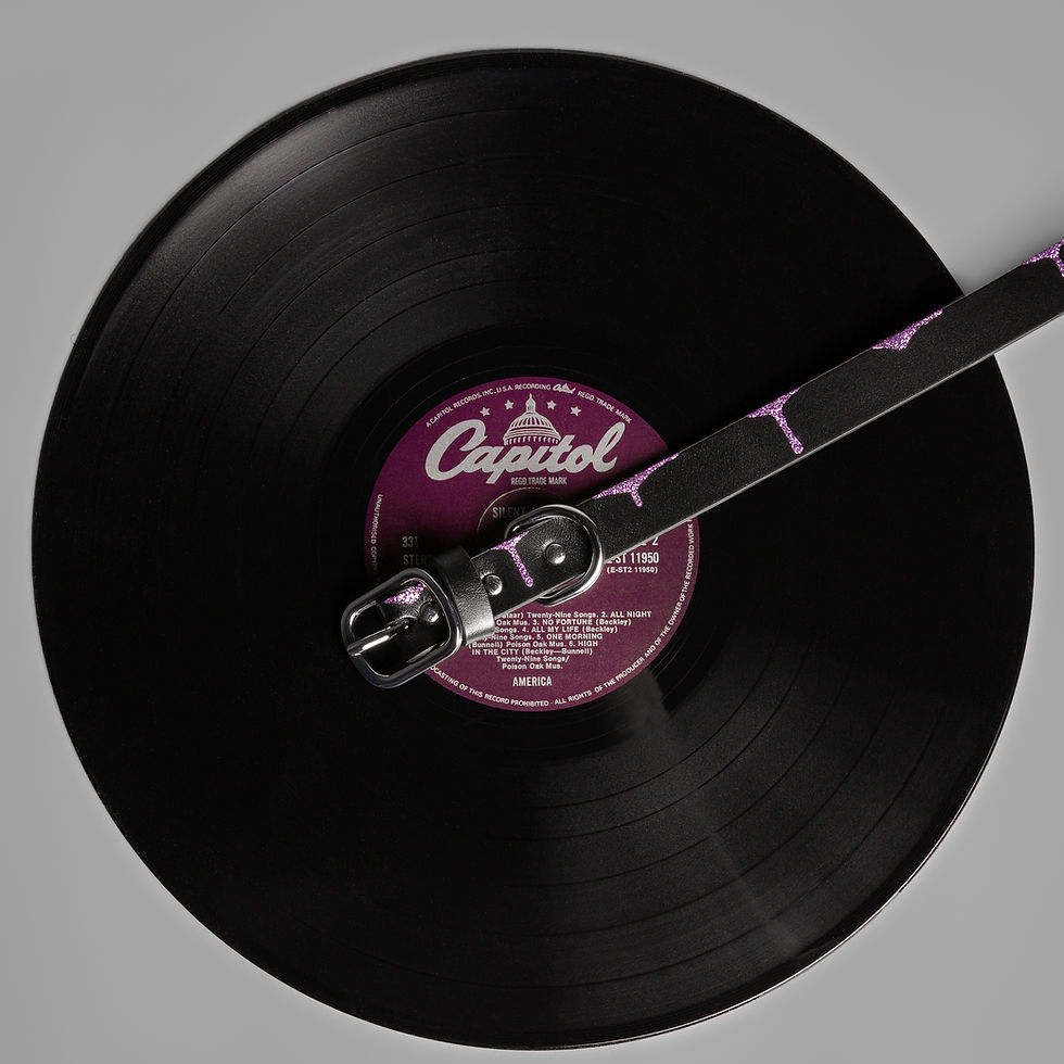 Thumbnail: DRIPPING IN PURPLE LEATHER DOG COLLAR