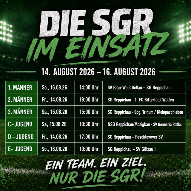 Auswärtsaufgabe in Dölau: SGR fordert etablierten Verbandsligisten