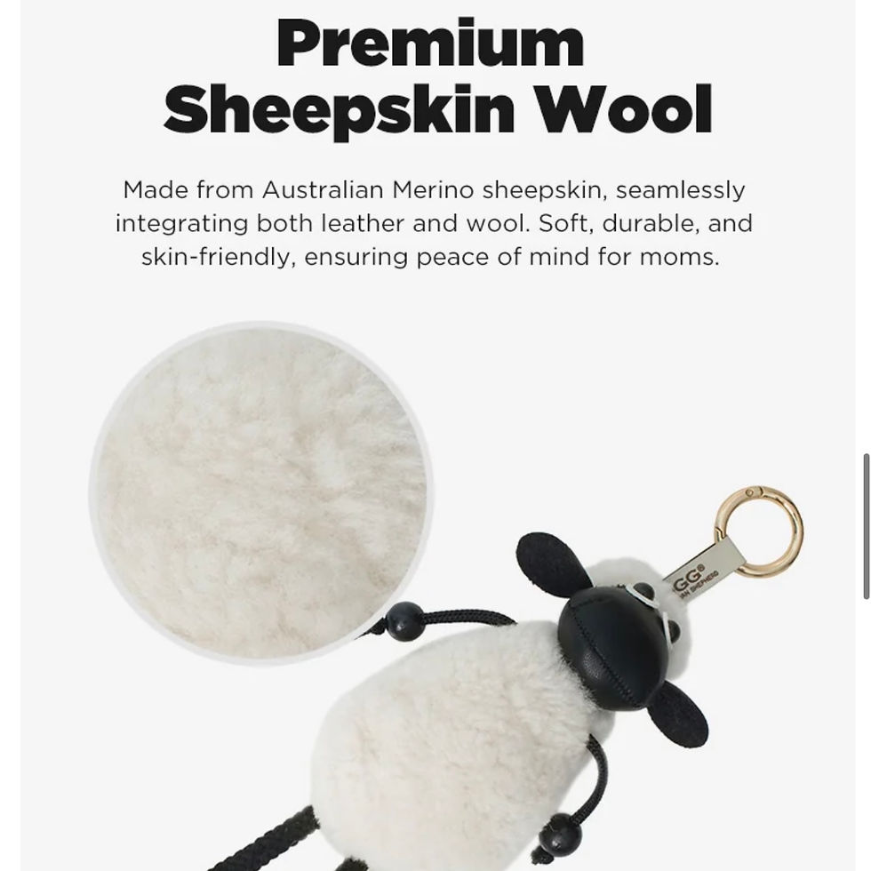 섬네일: EVERUGG 프리미엄양모 sheep 키링 4색상