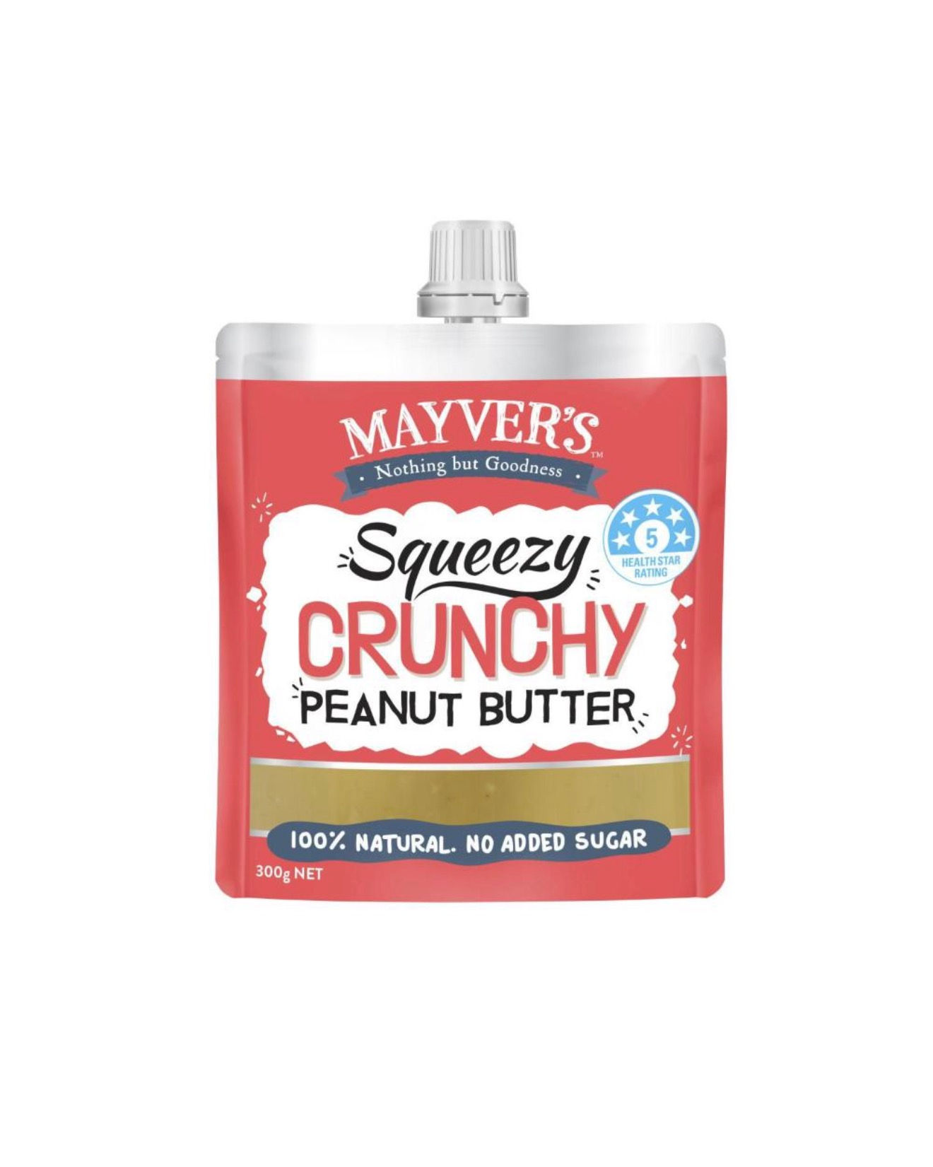 MAYVERS 크런치 피넛버터 파우치 300g