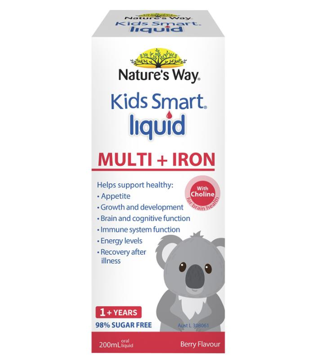 멀티비타민 + 철분 액상 200ml (12개월 - 12살) by Nature's Way