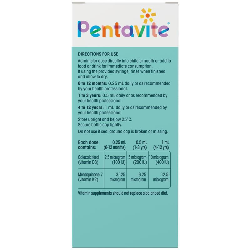 Thumbnail: Pentavite 펜타바이트 비타민D & K2 액상영양제 30ml (생후 6개월부터 12살 어린이까지)