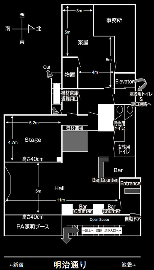 新宿HEAD  POWERホールマップ
