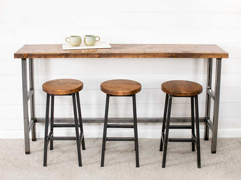 Thumbnail: Modern Industrial Bar Table with Iron Base