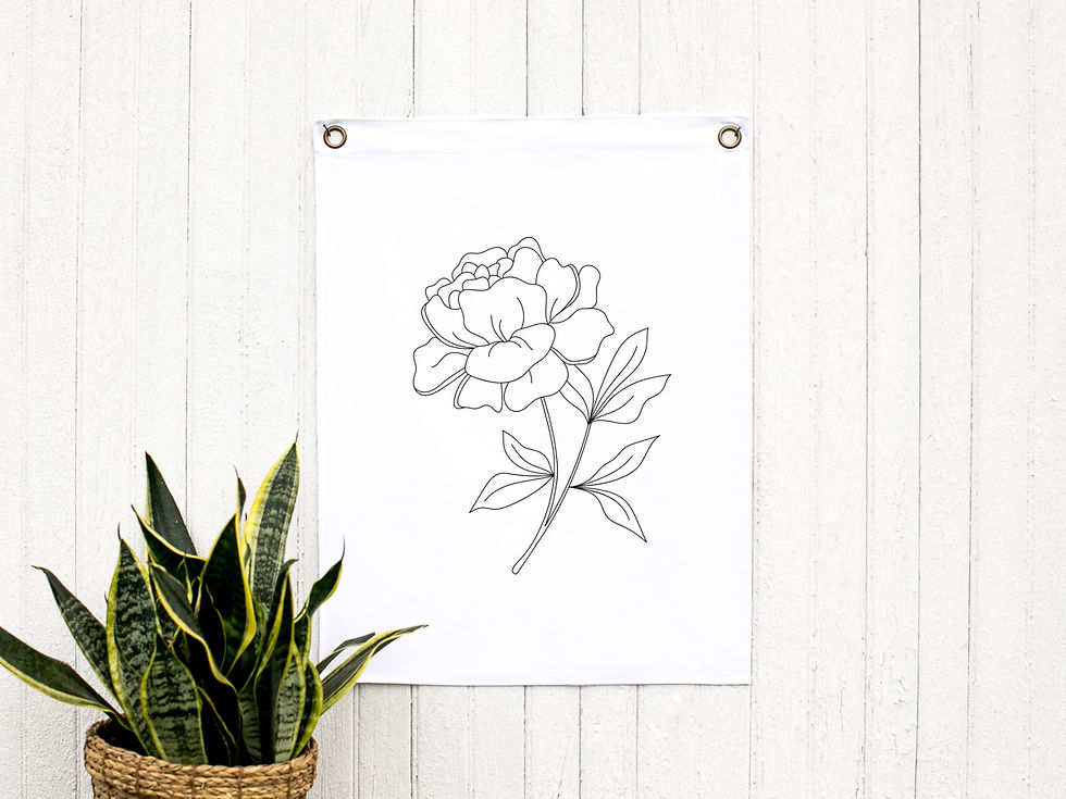 Thumbnail: Canvas Banner - Peony