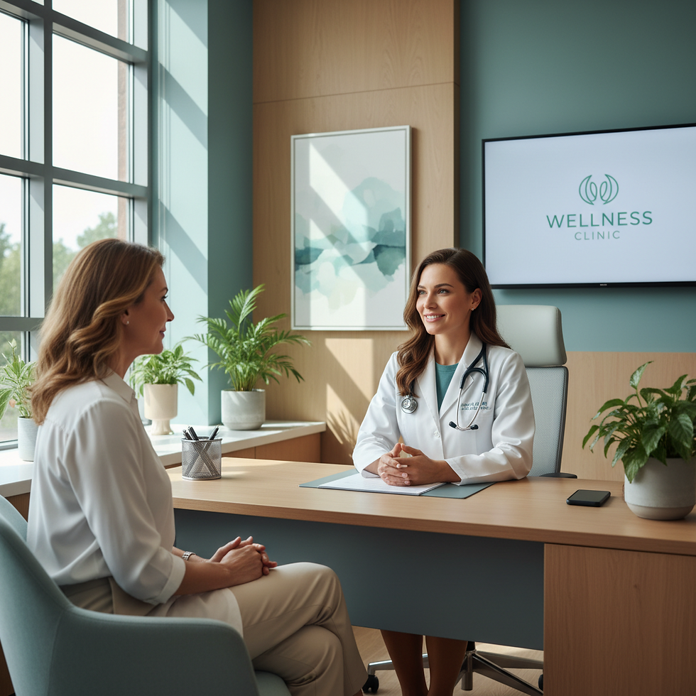 Physician discussing memory, focus, and hormone wellness with patient
