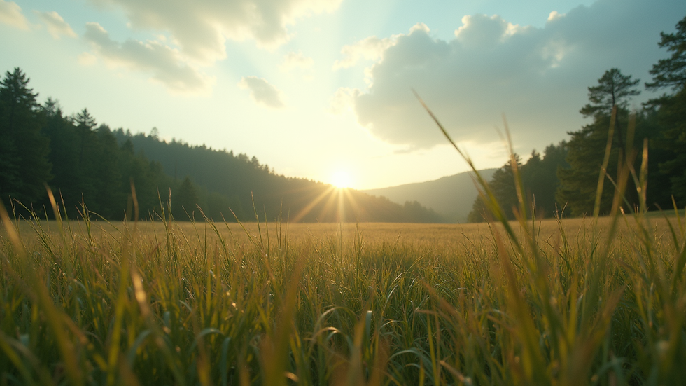 Eye-level view of a serene landscape in North Carolina