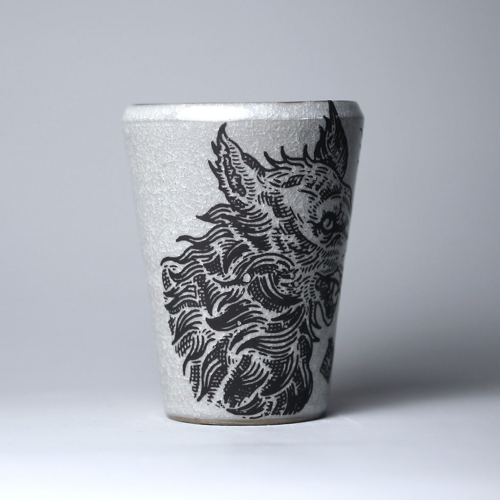 Thumbnail: Wolf & Flame Vase III