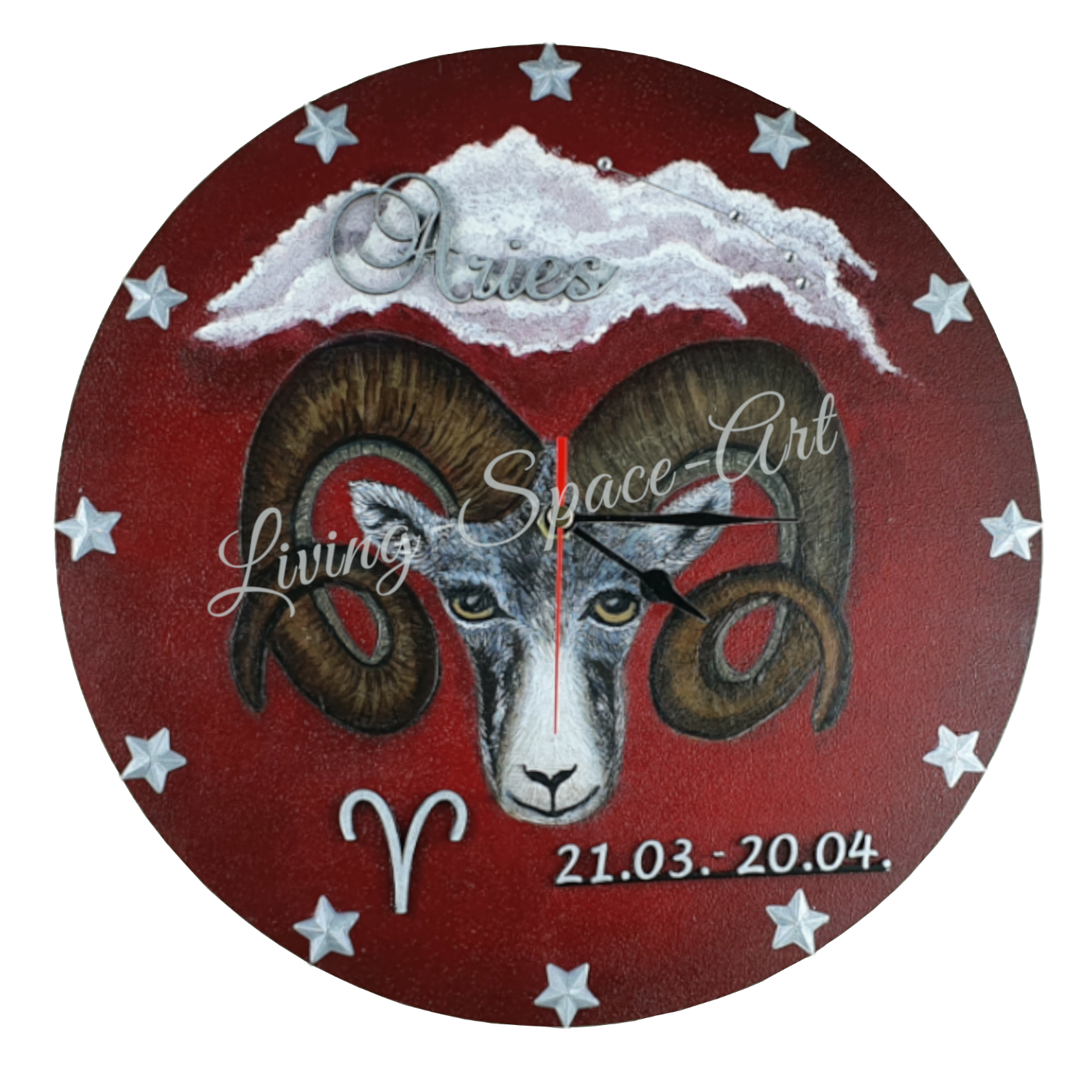 Widder/Aries Sternzeichen Wanduhr