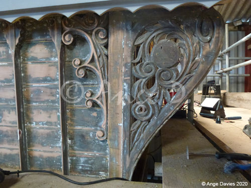 016 - Sand Rear outer NS carving & porch bracket