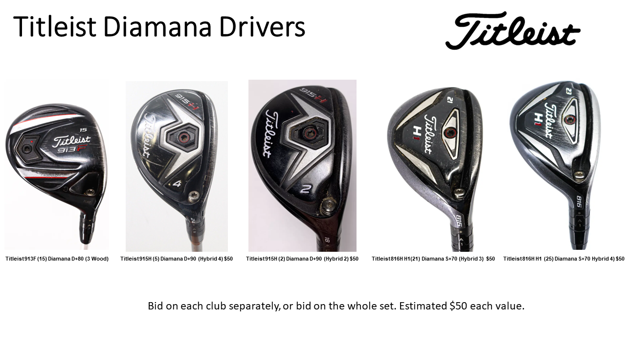 Assorted Titleist Diamana Drivers