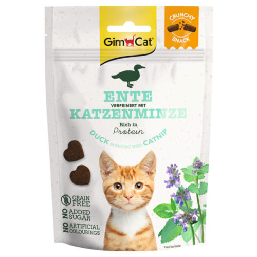Gimcat Crunchy Snack Eend&Kattenkruid 50gr