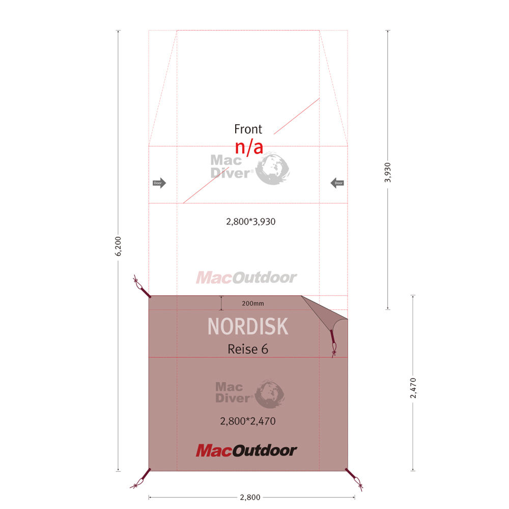 Nordisk レイサ6用 インナー用  Mac Foot