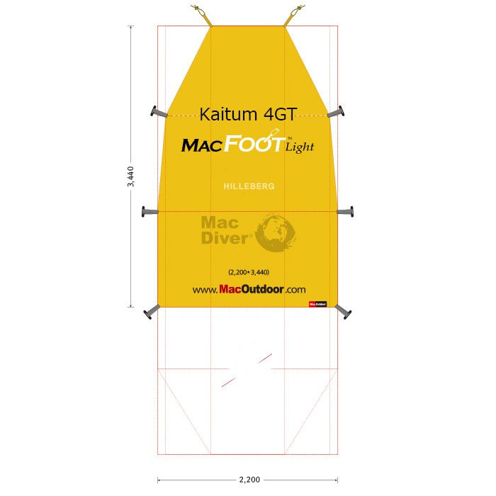 サムネイル： Hilleberg ヒルバーグ カイタム4GT kaitum4GT Mac Foot Light