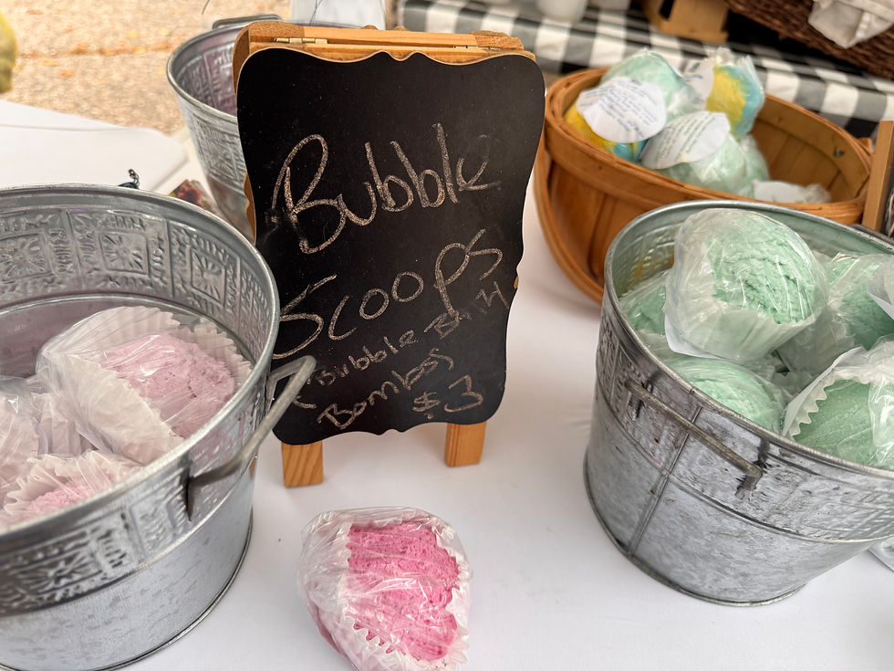 Close-up view of natural bath salts in a wooden bowl