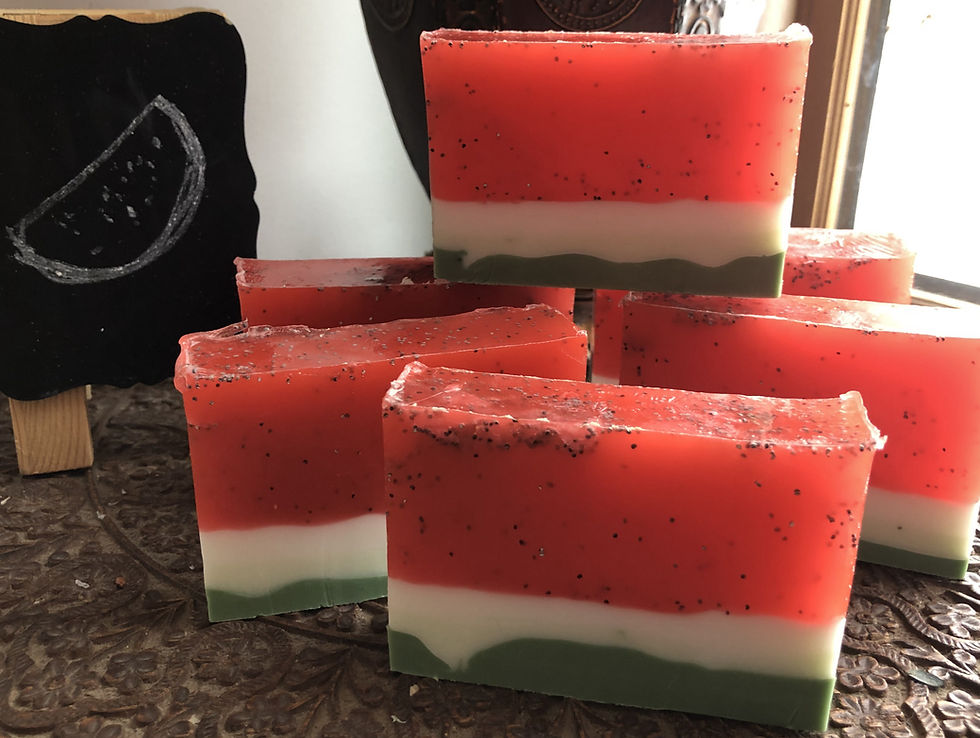 Thumbnail: watermelon kiwi goats milk handcut soap