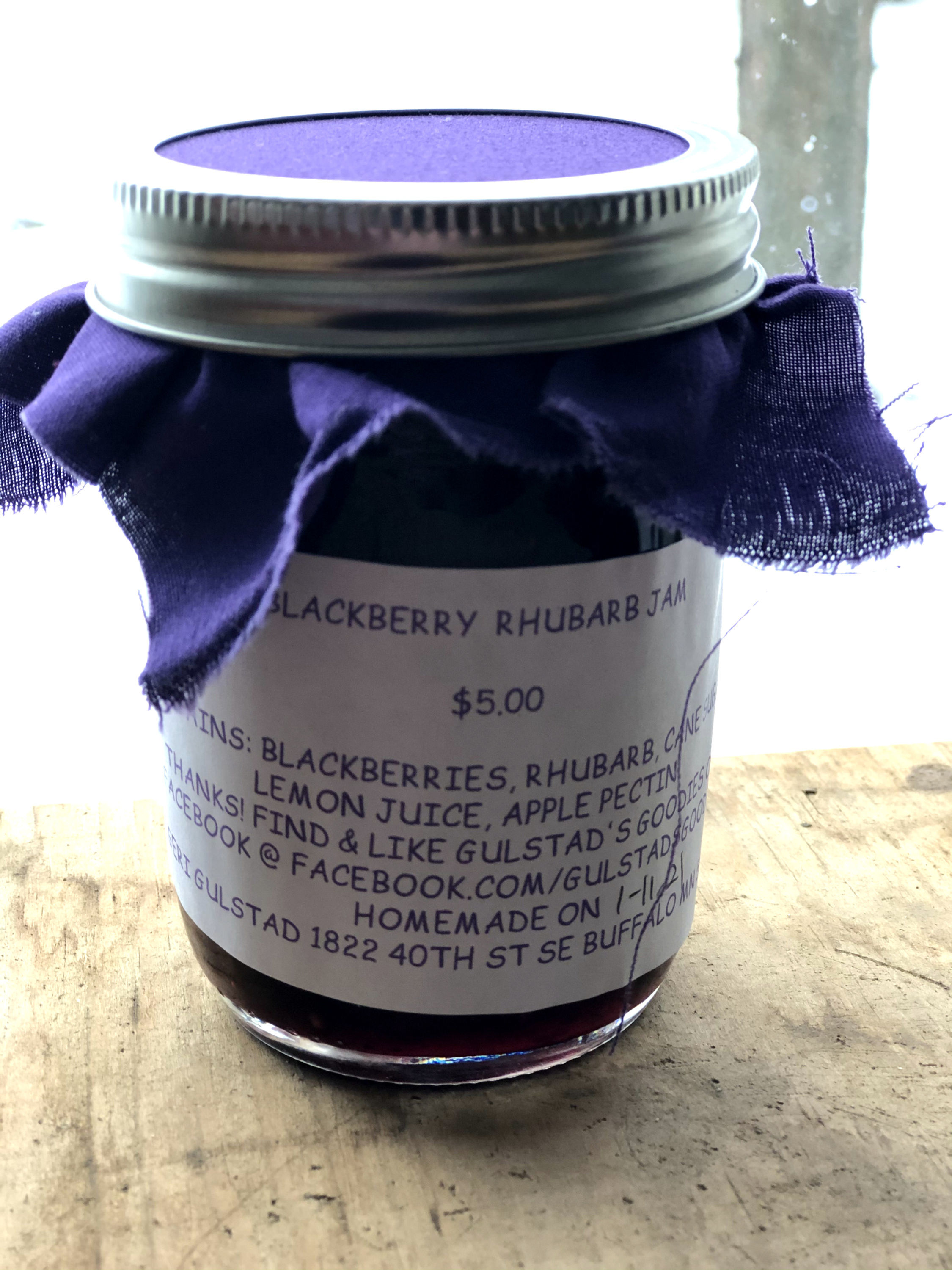 blackberry rhubarb homemade jam