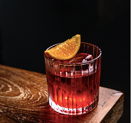 Classic cocktail with orange garnish served at The Cocktail Bar South Norwood
