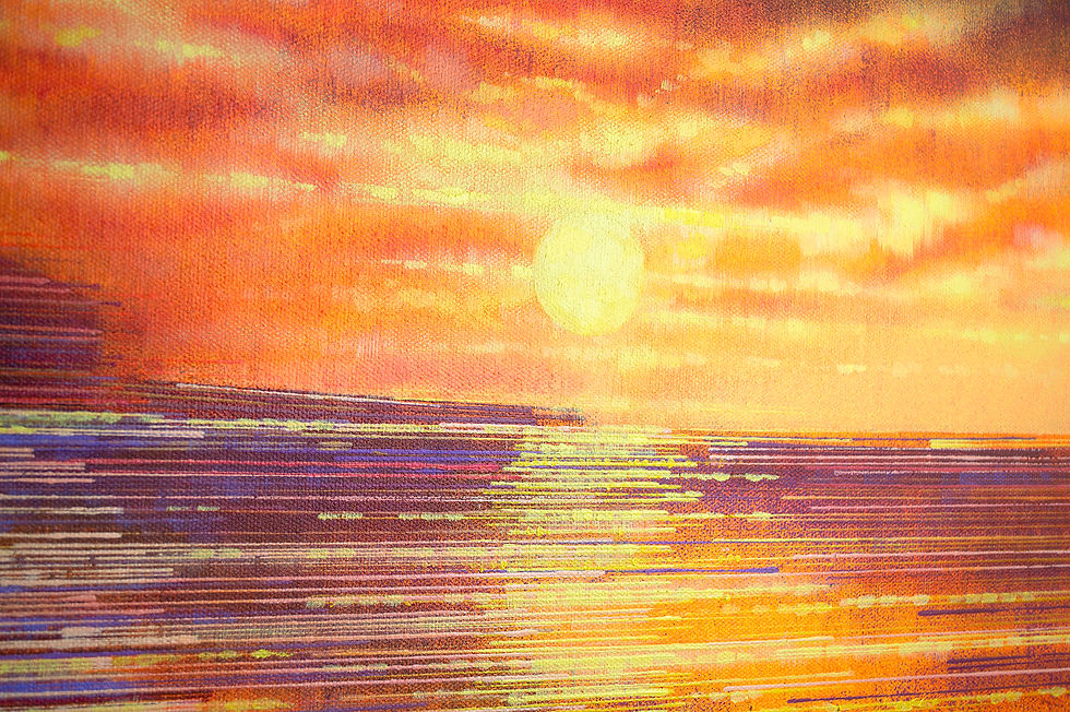 Thumbnail: West Bay At Sunset - Original Jurassic Coast Painting By Marc Todd
