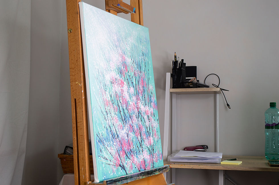 Thumbnail: Spring Tree Blossom 2 - Landscape Painting For Sale