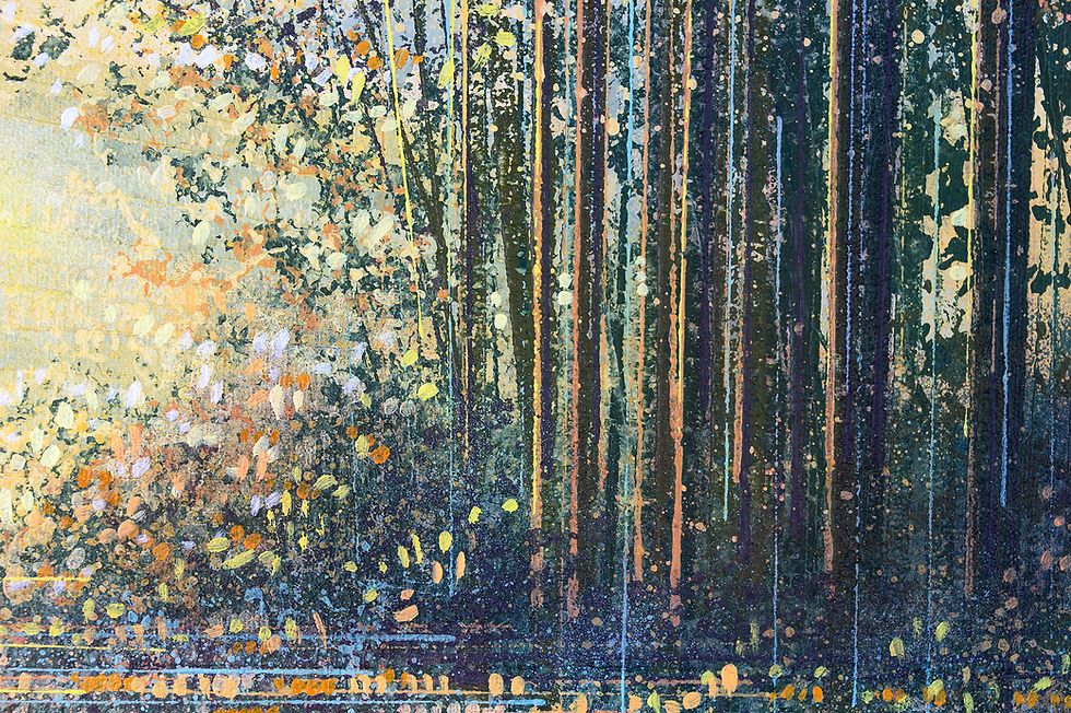 Thumbnail: Forest Edge At Sunset - Original Landscape Painting For Sale
