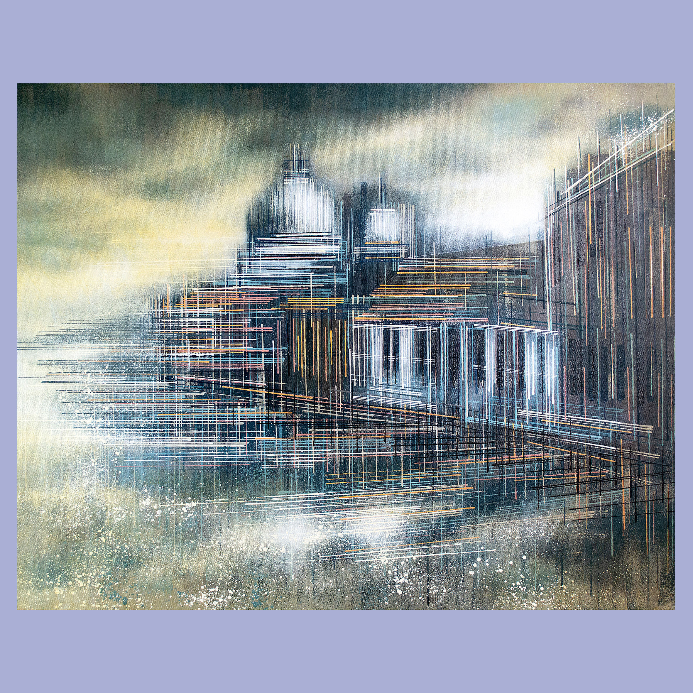 Venice at sunset original cityscape  and landscape painting for sale