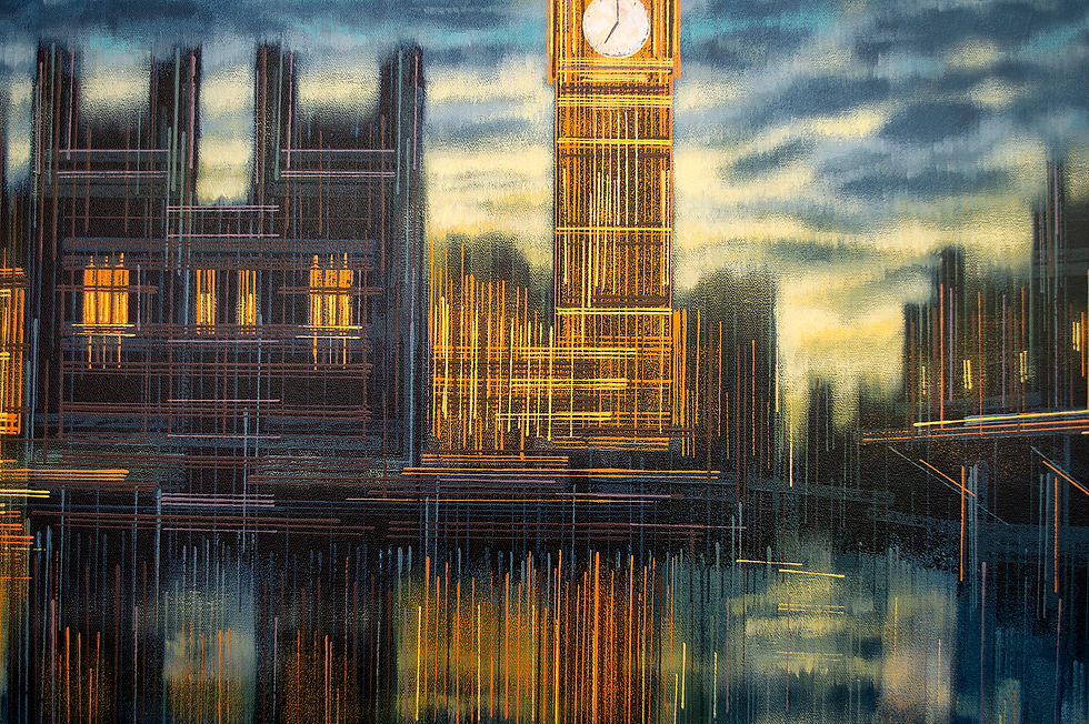 Thumbnail: Big Ben As Night Falls - London Cityscape Painting For Sale