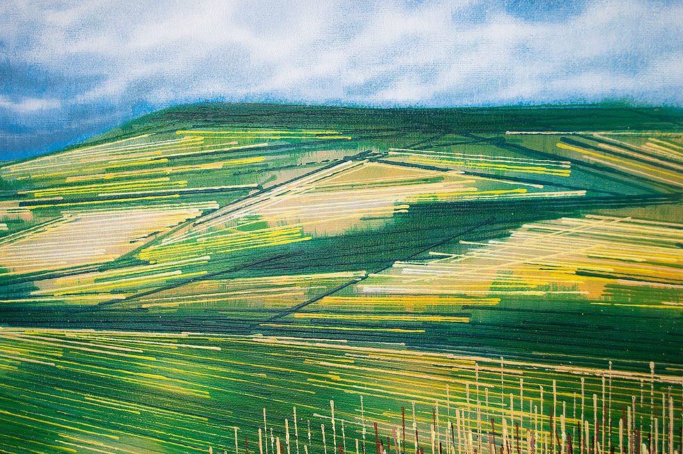 Thumbnail: Devon Hills In Summer - Original Landscape Painting For Sale