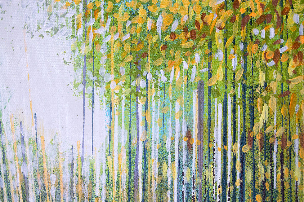 Thumbnail: Light Through An Autumn Forest - Original Landscape Painting For Sale