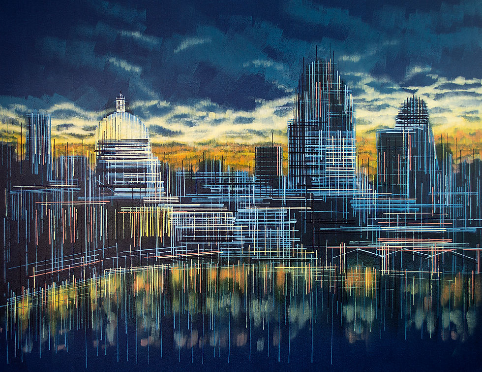 LONDON SKYLINE PAINTING LONDON CITYSCAPE PAINTINGS FOR SALE