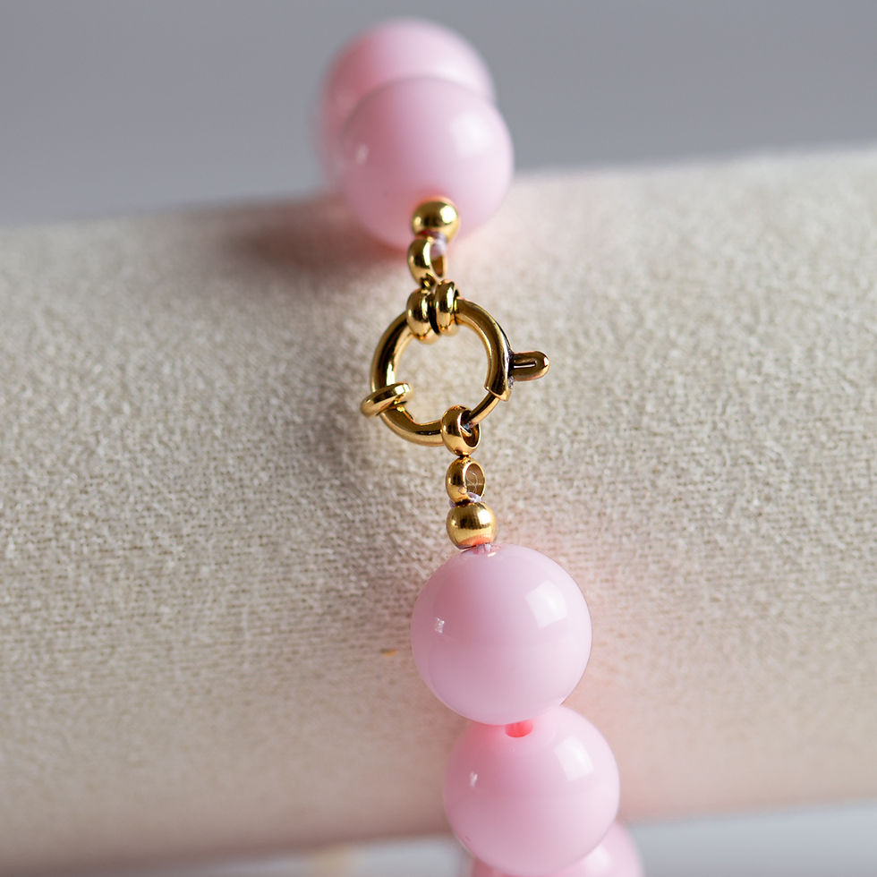 Thumbnail: Kralenarmband licht roze