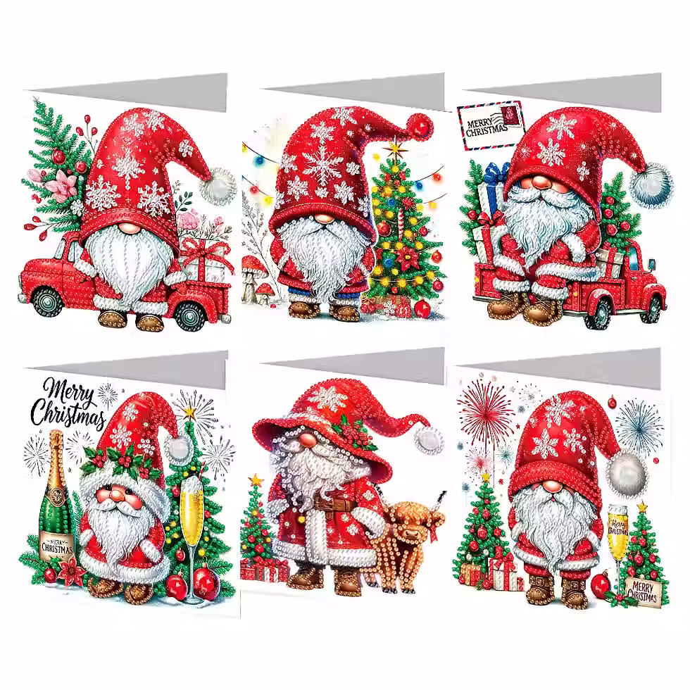 Thumbnail: 6 Pc Christmas Card Set in Your choice of 5 styles