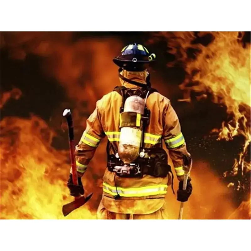 Fireman Walking into Inferno