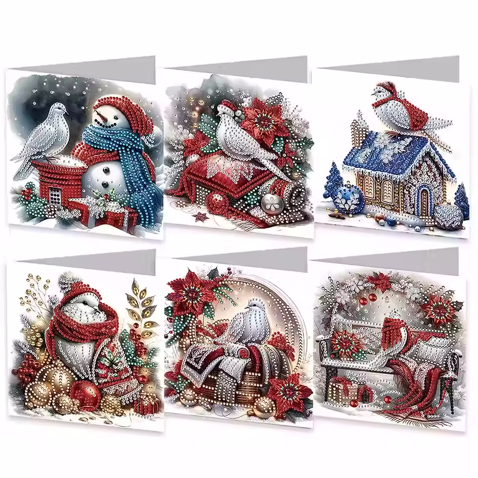 Thumbnail: 6 Pc Christmas Card Set in Your choice of 5 styles