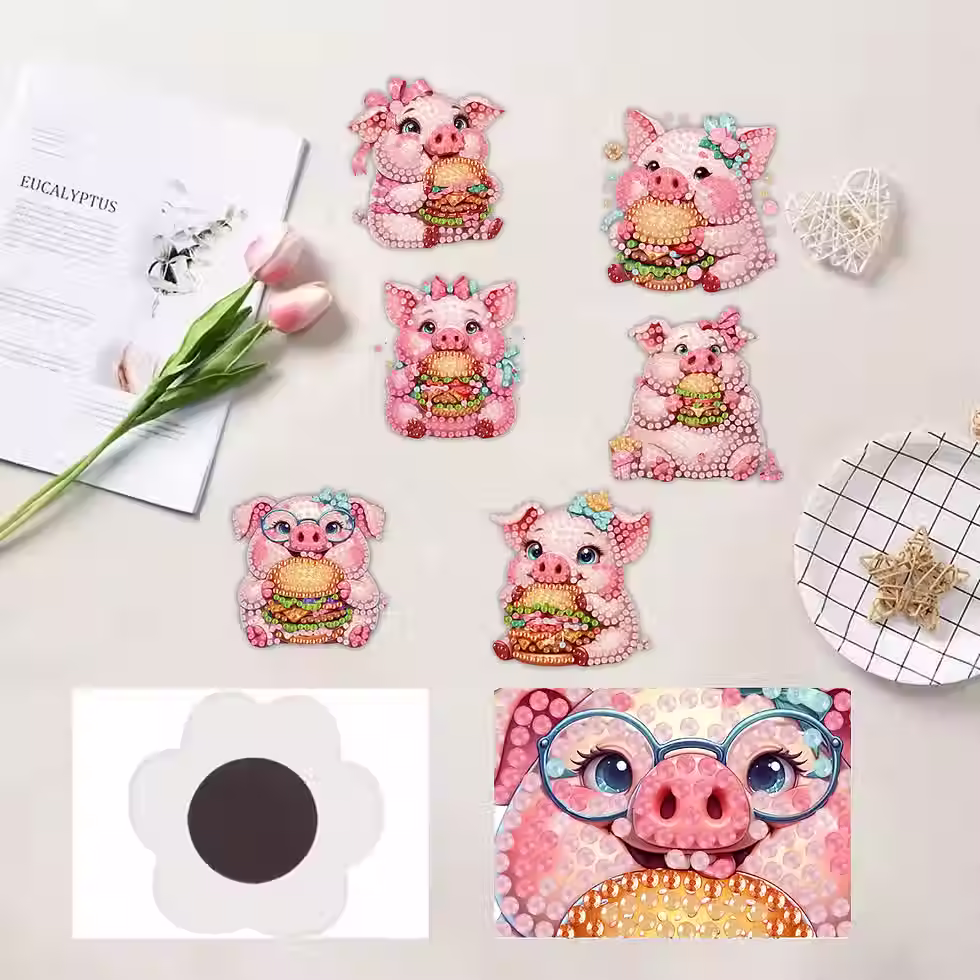 Thumbnail: 6 Pc Refridgerator Magnets in assorted styles