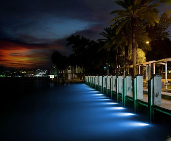 bright underwater dock lights