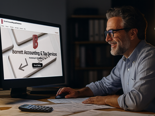 Man Looking At www.amybarrettcpa.com