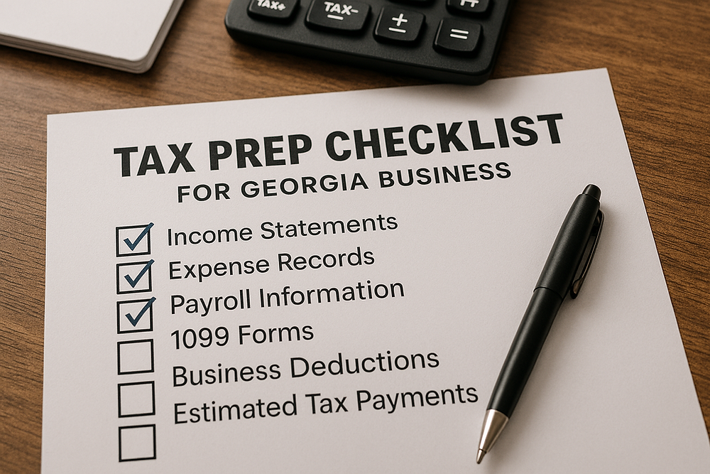 Tax Prep Checklist for Georgia Business Owners β What to Know Before Filing