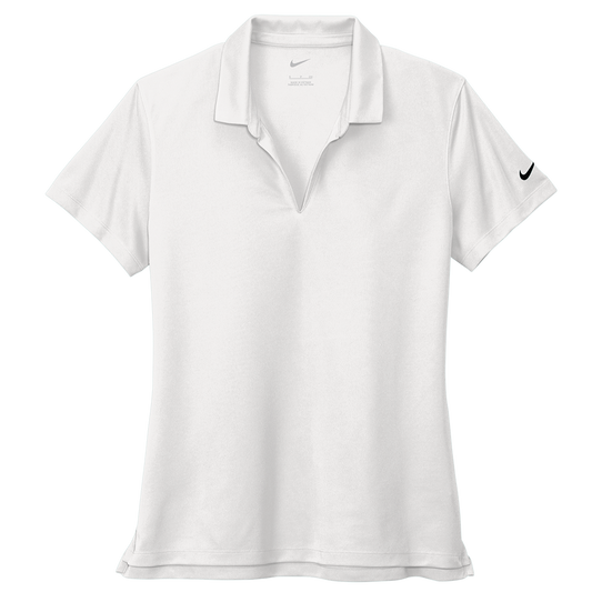 Nike Women’s Polo, tailored fit, Swoosh logo sleeve, ready for your customized embroidery.