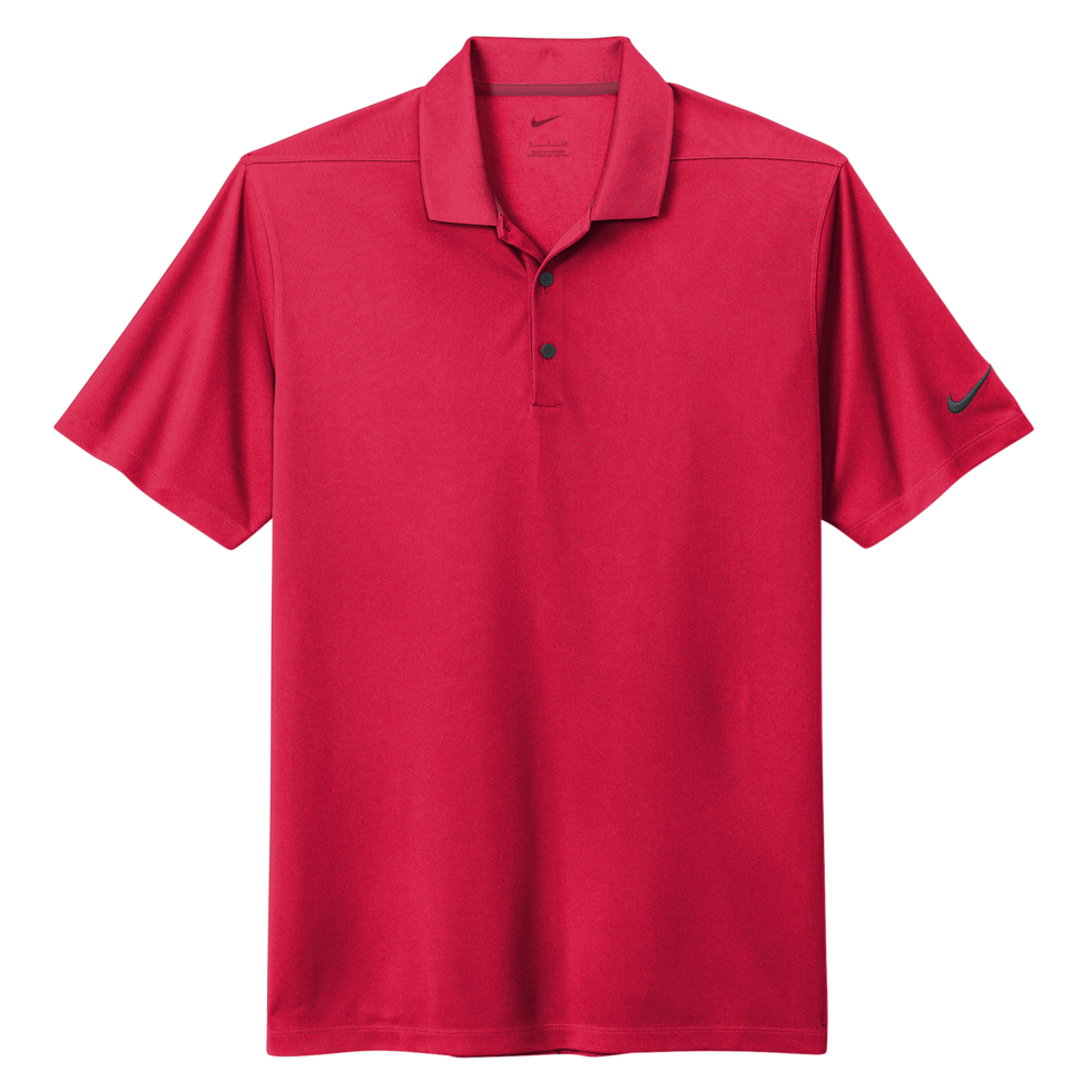 Soft Nike Men’s Polo, 100% polyester, open hem and ready for your custom embroidery.