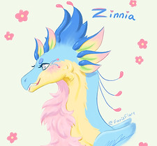 Zinnia portrait