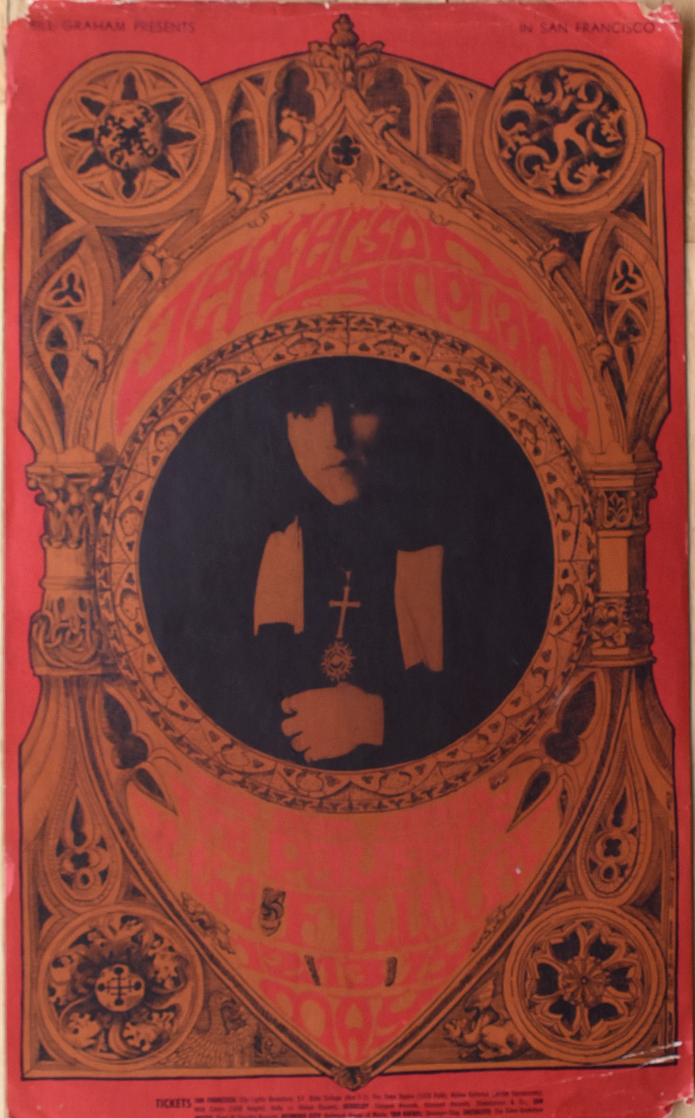 BG 63-1 Jefferson Airplane Bill Graham Fillmore 1966 Concert Poster