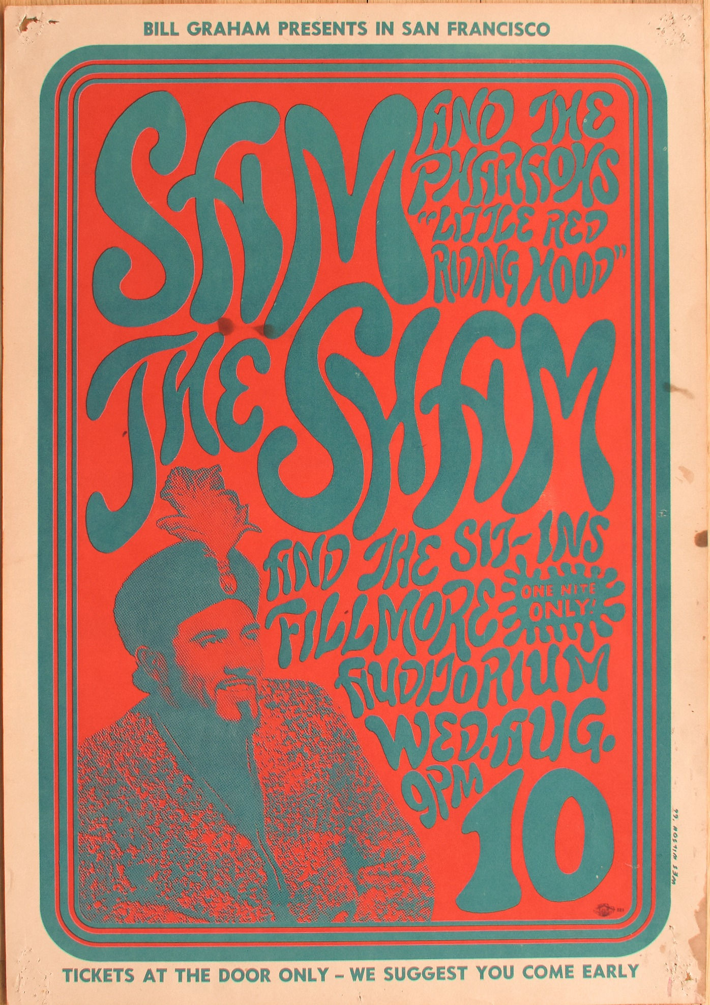 BG 22-1 Sam The Sham Bill Graham Fillmore 1966 Concert Poster